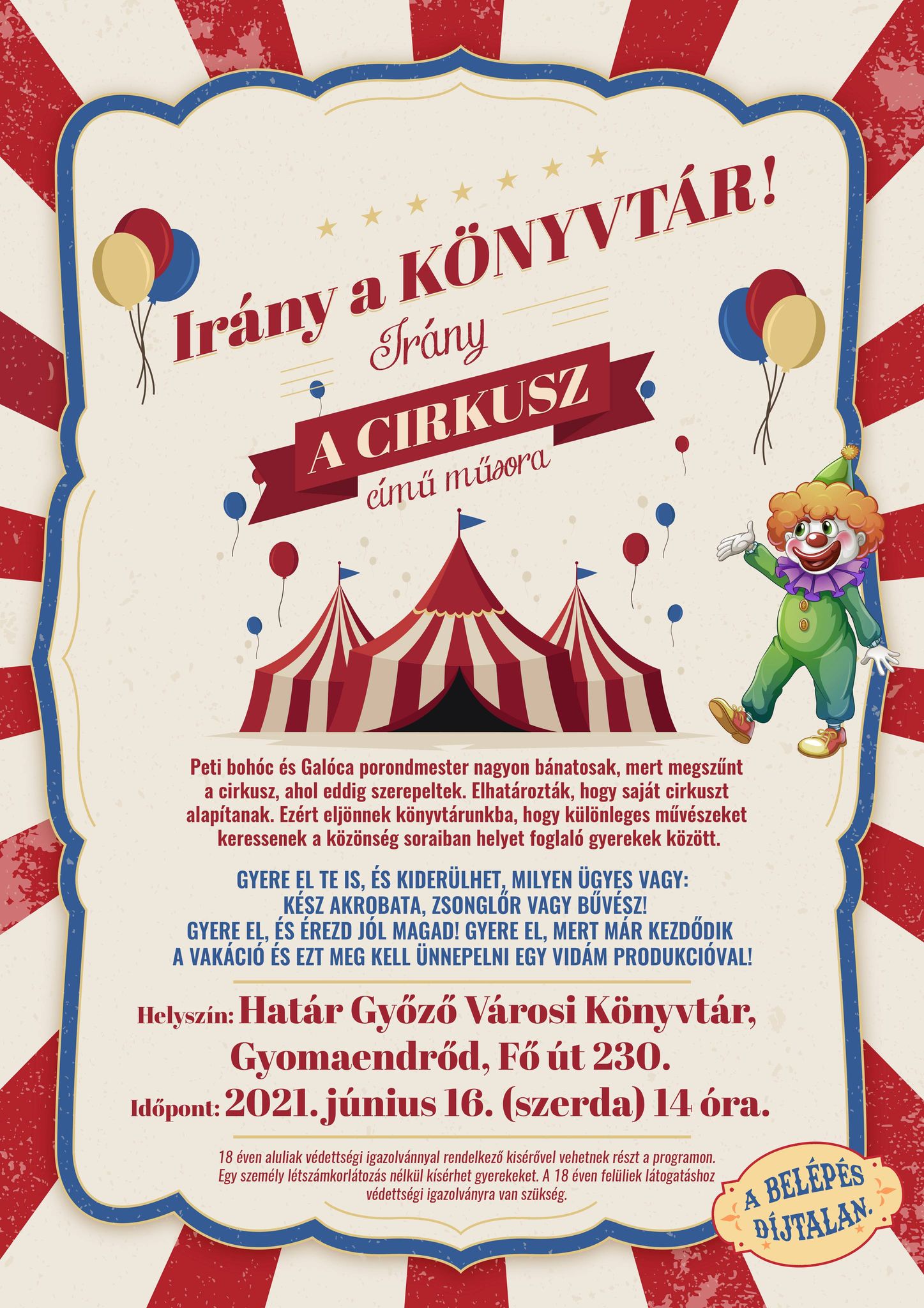 irany a cirkusz plakat